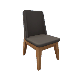 TS4 Cushioned dining chair - black