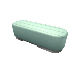 TS4 Rounded ottoman - teal