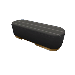 TS4 Rounded ottoman - black
