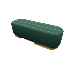 TS4 Rounded ottoman - green