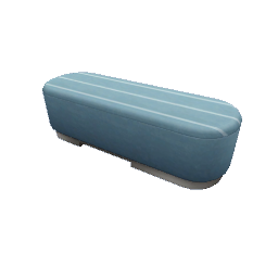 TS4 Rounded ottoman - blue