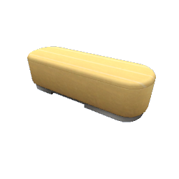 TS4 Rounded ottoman - yellow