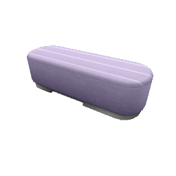 TS4 Rounded ottoman - purple