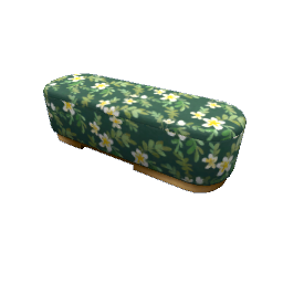 TS4 Rounded ottoman - flower pattern