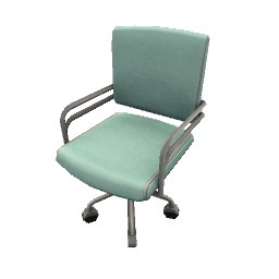 TS4 Office chair with metal accents - teal