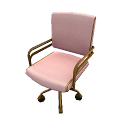 TS4 Office chair with metal accents - pink