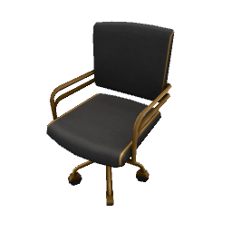 TS4 Office chair with metal accents - black