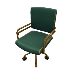 TS4 Office chair with metal accents - green