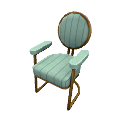 TS4 Dining chair with metal accents - teal