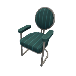 TS4 Dining chair with metal accents - green