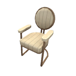 TS4 Dining chair with metal accents - white