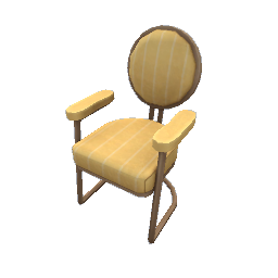 TS4 Dining chair with metal accents - yellow