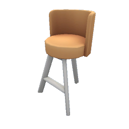 TS4 Three-legged bar chair - orange