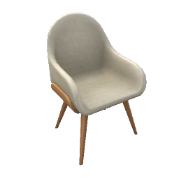 TS4 Modern dining chair - natural white