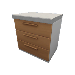 TS4 Modern kitchen set 1, counter - light wood drawers