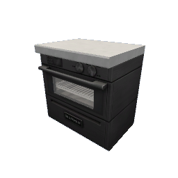 TS4 Modern kitchen set 1, oven - black