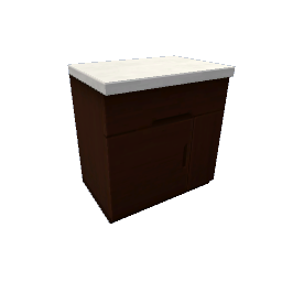 TS4 Modern kitchen set 2, counter - dark wood
