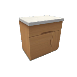 TS4 Modern kitchen set 2, counter - light wood