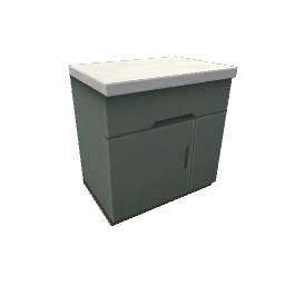 TS4 Modern kitchen set 2, counter - green