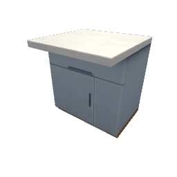 TS4 Modern kitchen set 2, island - blue