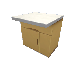 TS4 Modern kitchen set 2, island - yellow
