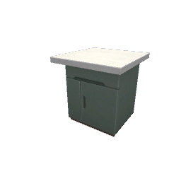 TS4 Modern kitchen set 2, island, right end - green