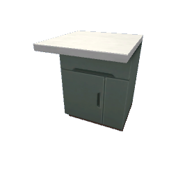 TS4 Modern kitchen set 2, island, left end - green