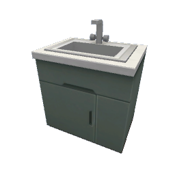 TS4 Modern kitchen set 2, sink - green