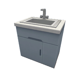 TS4 Modern kitchen set 2, sink - blue