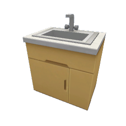 TS4 Modern kitchen set 2, sink - yellow