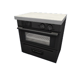 TS4 Modern kitchen set 2, oven - black