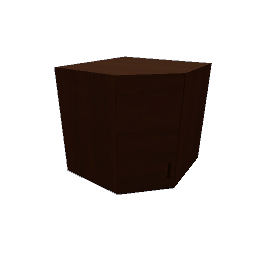TS4 Modern kitchen set, corner cabinet - dark wood