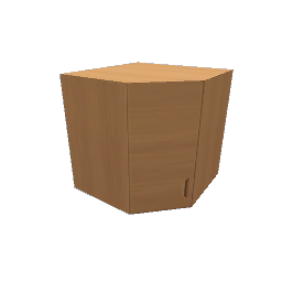 TS4 Modern kitchen set, corner cabinet - light wood