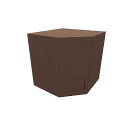 TS4 Modern kitchen set, corner cabinet - medium wood