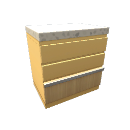 TS4 Modern kitchen set 3, counter - yellow