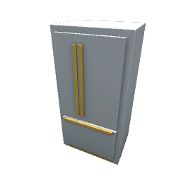 TS4 Modern kitchen set 3, fridge - blue