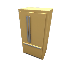 TS4 Modern kitchen set 3, fridge - yellow