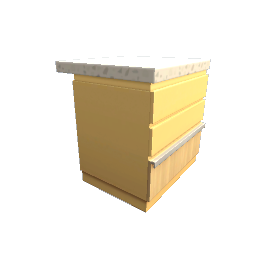 TS4 Modern kitchen set 3, island - yellow