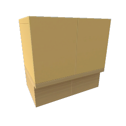 TS4 Modern kitchen set 3, cabinet - yellow
