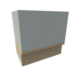 TS4 Modern kitchen set 3, cabinet - blue