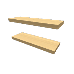 TS4 Modern kitchen set 3, shelves - light wood