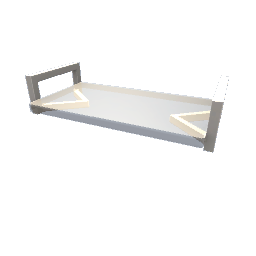 TS4 Glass shelf - silver