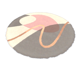 TS4 Abstract design carpet - pink and rose gold