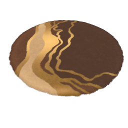 TS4 Abstract design carpet - brown and gold