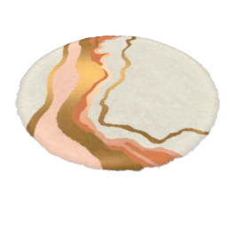 TS4 Abstract design carpet - pink and gold