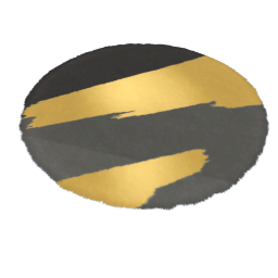 TS4 Abstract design carpet - black and gold