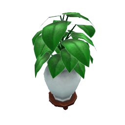 TS4 Plant on a pedestal - white