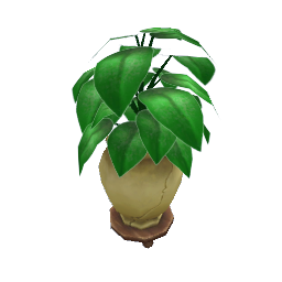 TS4 Plant on a pedestal - yellow