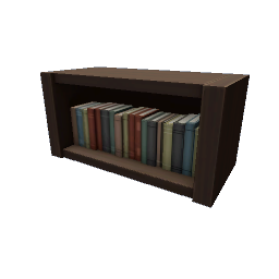 TS4 Sectional bookcase, quarter - dark wood - 1