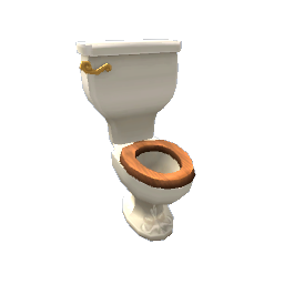 TS4 Toilet with a wooden seat - medium wood